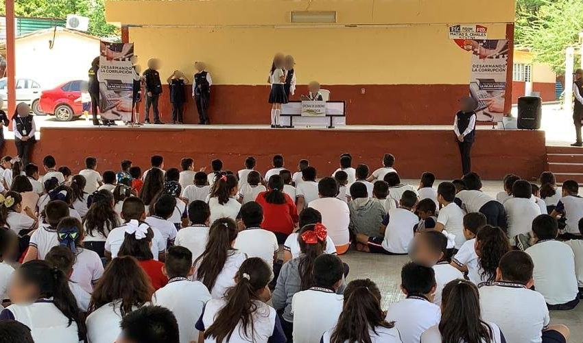 Campaña “Desarmando la Corrupción” en la Escuela Primaria Matías S. Canales.